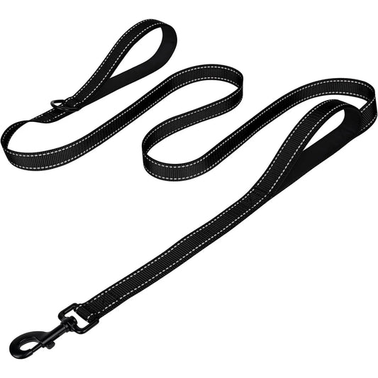 Rugged Night-Ready Double Handle Leash
